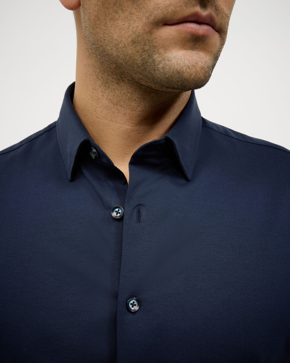 Travel Performance Short Sleeve Shirt, Navy, hi-res